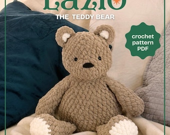 Teddy Bear Crochet Pattern PDF | Low-Sew Amigurumi Bear | Soft & Cuddly Plush | Easy-to-Follow Crochet Pattern