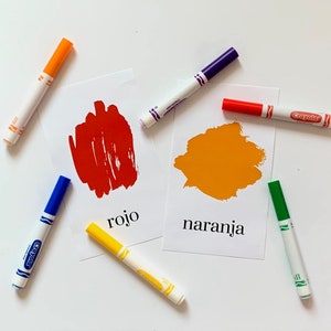 Color Flashcards in Spanish~ Printable