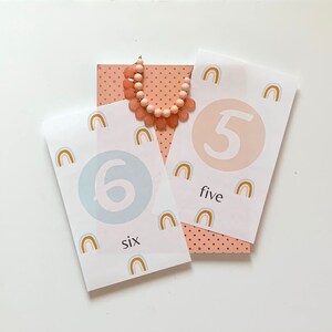 Rainbow Number 0-9 Flashcards~ Printable
