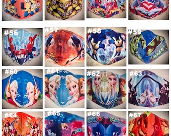 Cartoon facemasks