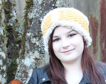 Cascade Ear Warmer / Ear Warmer / Headband / Head Band / Earmuff / Ear muff / Faux Fur / Fur / Cold Weather / Messy Bun