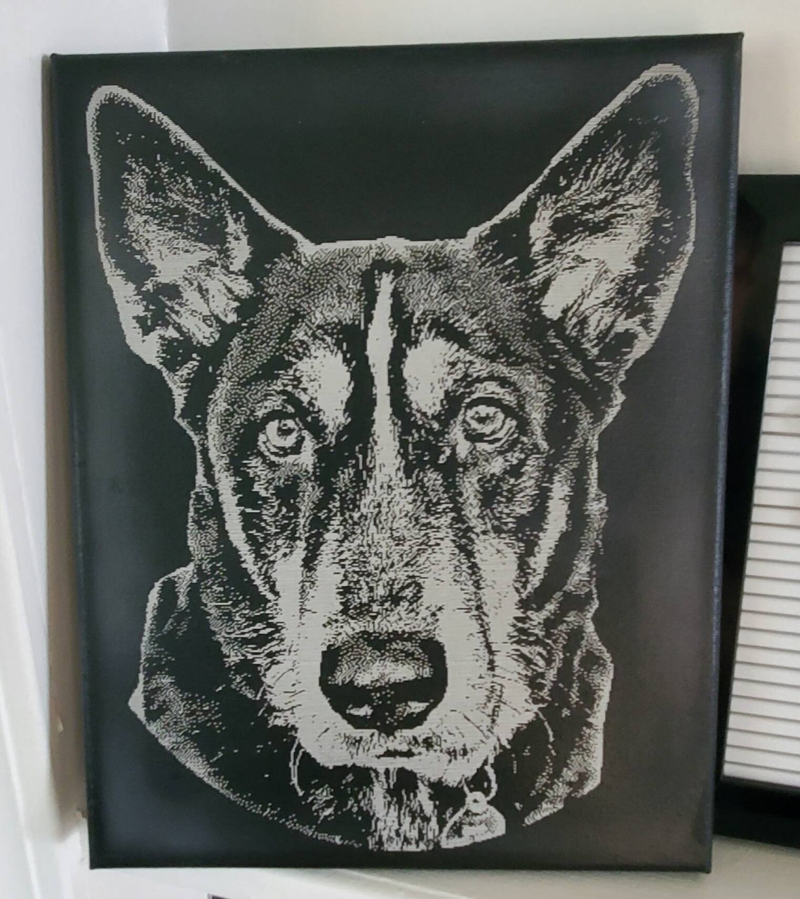 Laser Engraved Pet Photos on Canvas Etsy