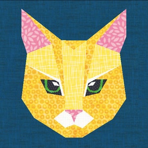 FPP Cat Face Quilt Block image 2