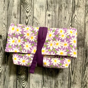 Tarot Card Pouch - Purple with Daisys