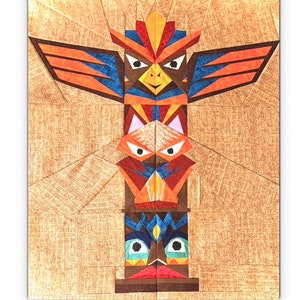 FPP - Totem Pole Quilt Block - Foundation Paper Piece