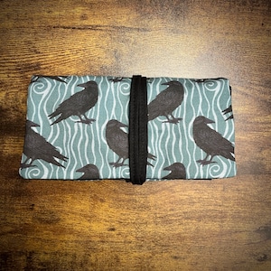 Tarot Card Pouch - Crows (Blue)