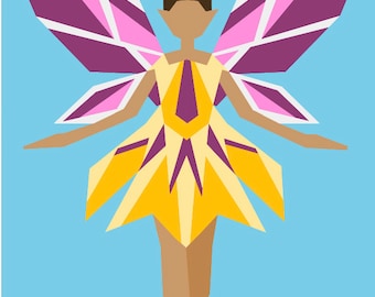 FPP - FAIRY Quilt Block - Foundation Paper Pieced
