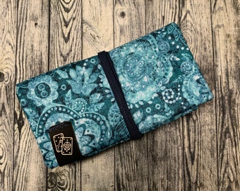 Tarot Card Pouch - Blue Indian Design