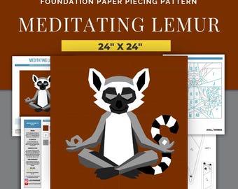 FPP - "Meditating Lemur" - Foundation Paper Piece Pattern
