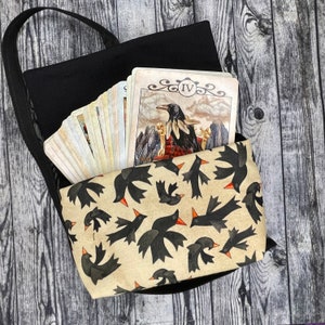 Tarot Card Pouch - Whimsical Crows