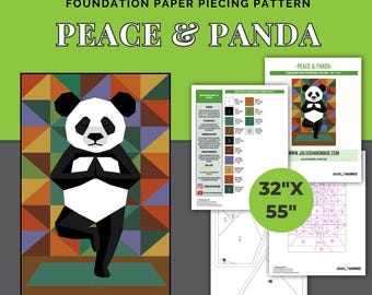 FPP - "Peace & Panda" - Foundation Paper Piece Pattern