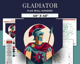 FPP - Gladiator - flag style quilt - Foundation Paper Piece Pattern