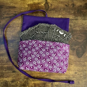 Tarot Card Pouch - Purple Circles