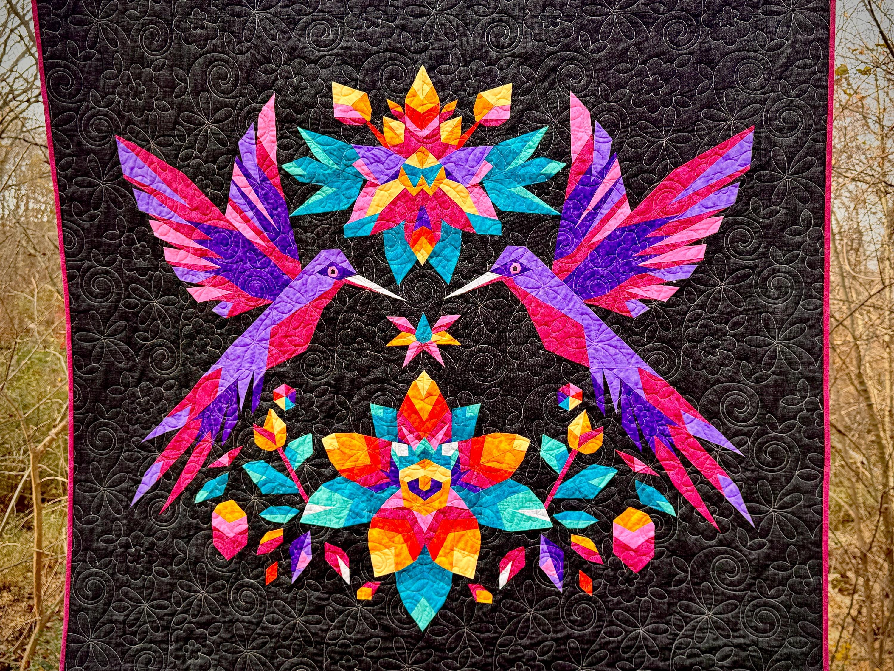 FPP - Hummingbird Serenade - Hummingbirds Quilt Block - Foundation ...
