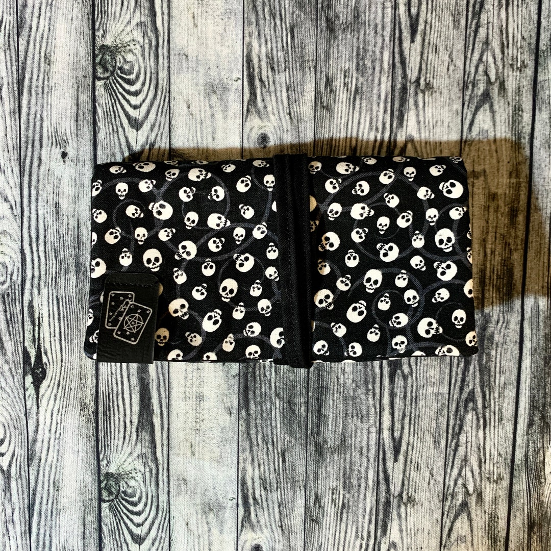 Tarot Card Pouch - Black W/ Skulls - Etsy