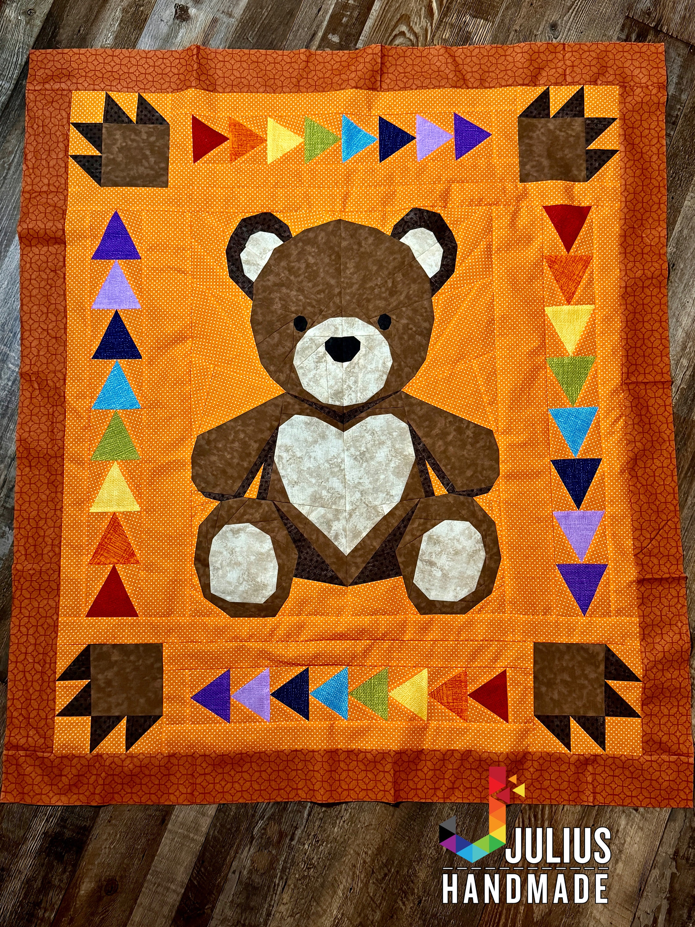 FPP Teddy Bear Baby Quilt Foundation Paper Pieced Pattern