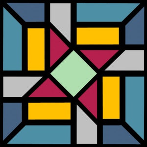 FPP - Simple Stained Glass Quilt Block