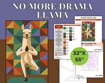 FPP - "No More Drama Llama" - Foundation Paper Piece Pattern