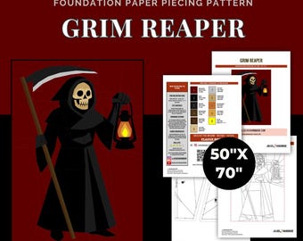 FPP - Grim Reaper - Foundation Paper Piece Pattern