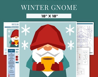 FPP - "Winter Gnome" - Foundation Paper Piece Pattern