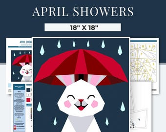 FPP - "April Showers" - Foundation Paper Piece Pattern