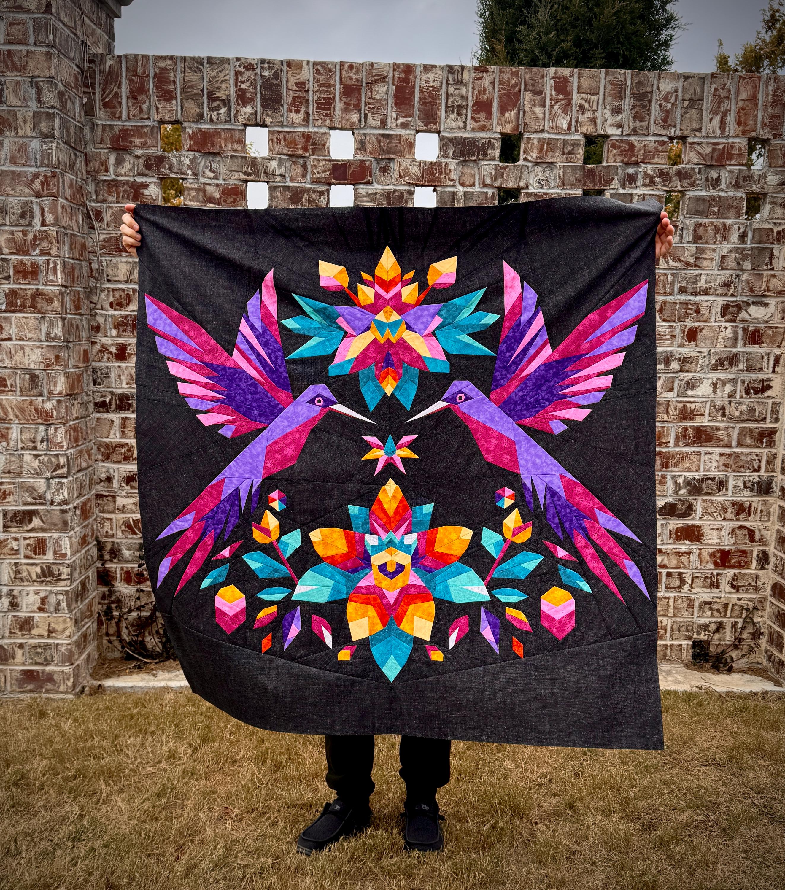 FPP - Hummingbird Serenade - Hummingbirds Quilt Block - Foundation ...