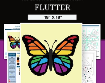 FPP - "Flutter" - Foundation Paper Piece Pattern
