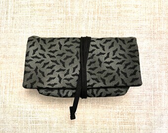Tarot Card Pouch - Dark Gray Bats