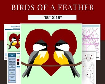 FPP - "Birds of a Feather" - Foundation Paper Piece Pattern