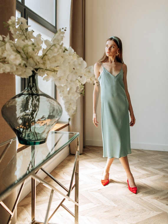 Ice blue slip dress Clearance