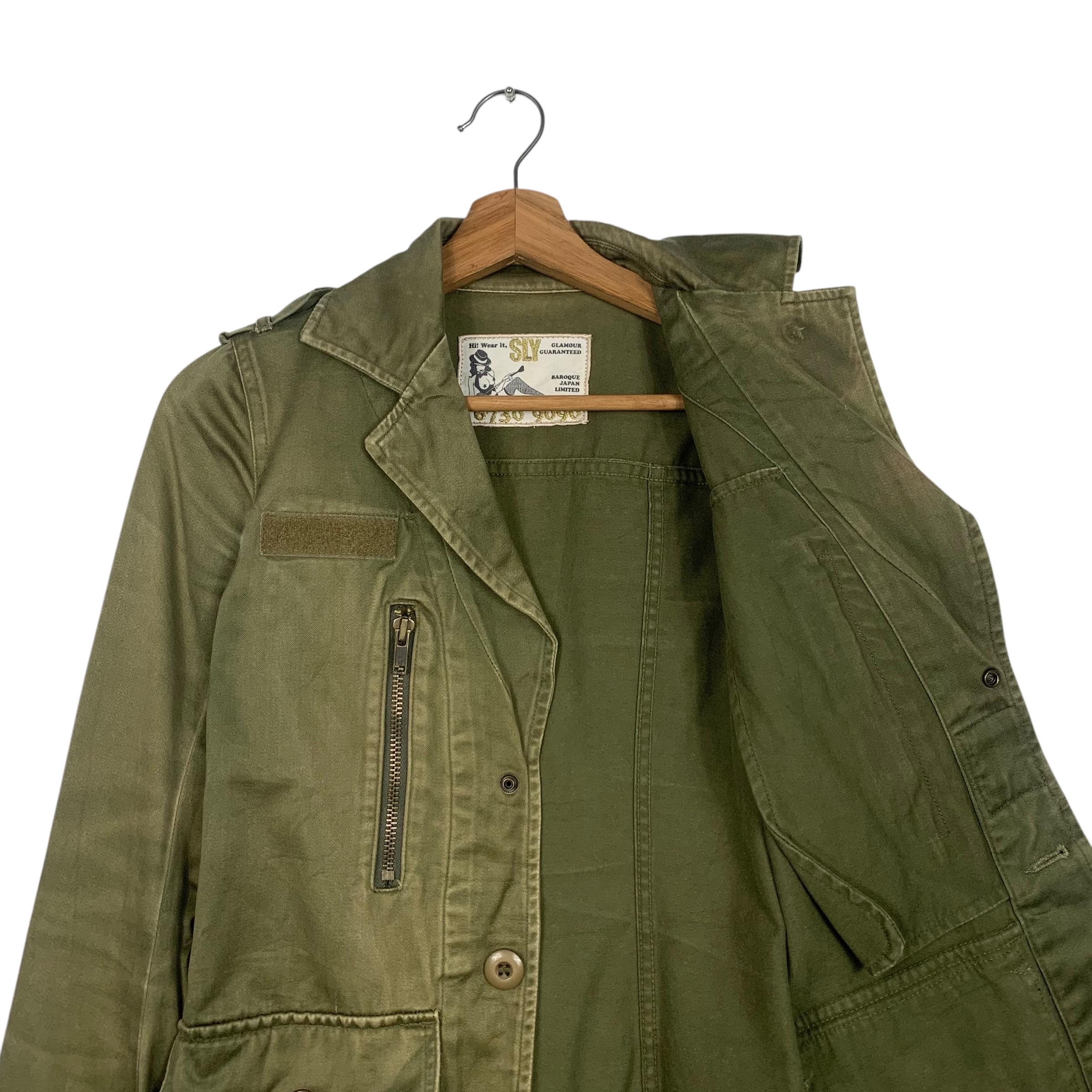 Vintage SLY Military Olive Green Women's Chore Jacket Size XXS