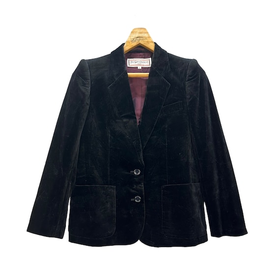 Vintage YVES SAINT LAURENT Velvet Suit Jacket / Blazers Size L