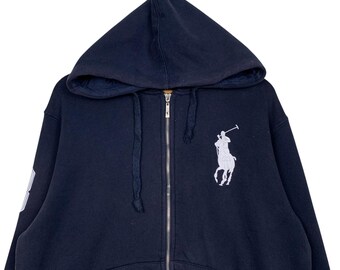 Vintage POLO RALPH LAUREN No 38 Embroidery Big Pony Logo Zipper