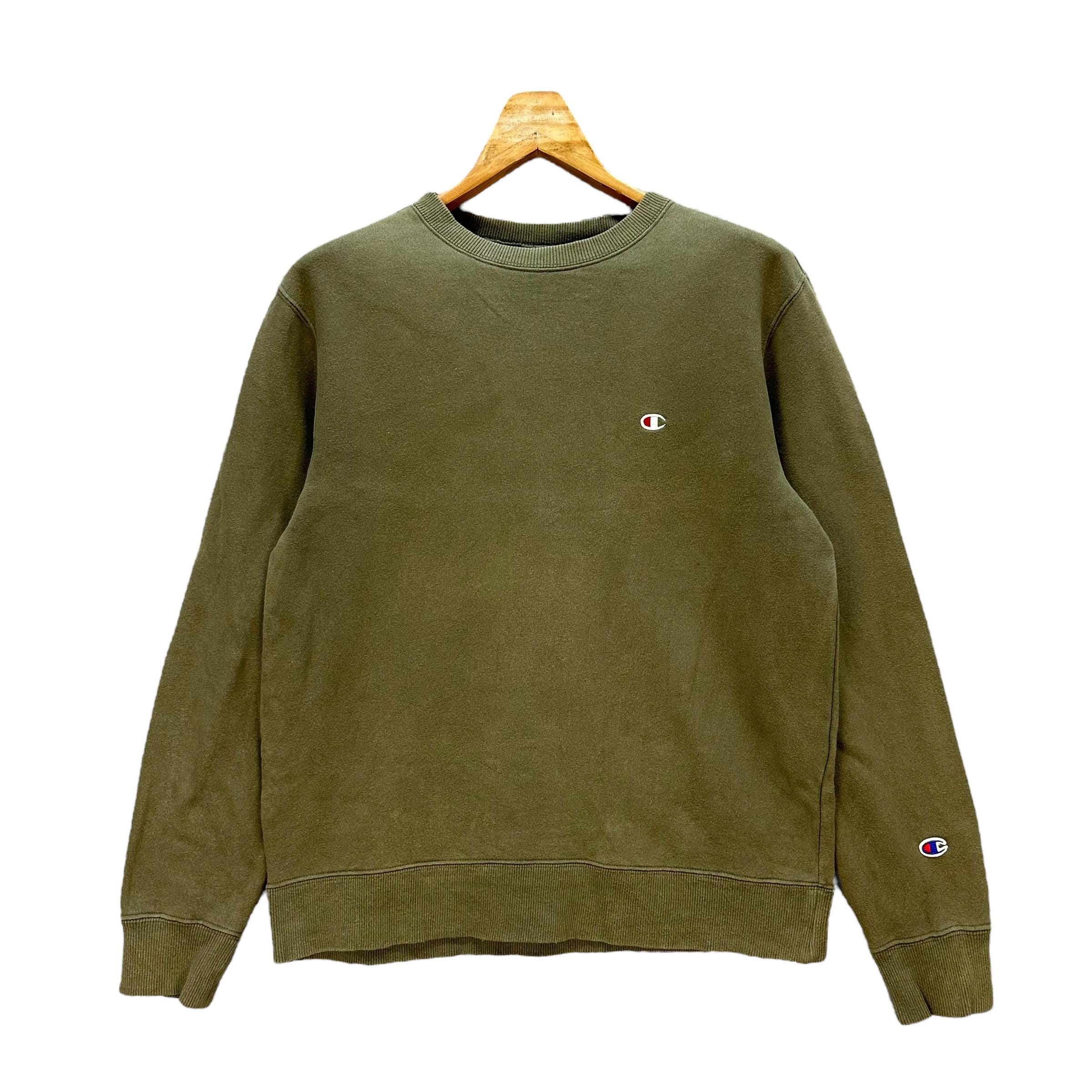 Vintage Champion Olive Green Crewneck Sweatshirts Size L A2 0038 Etsy UK