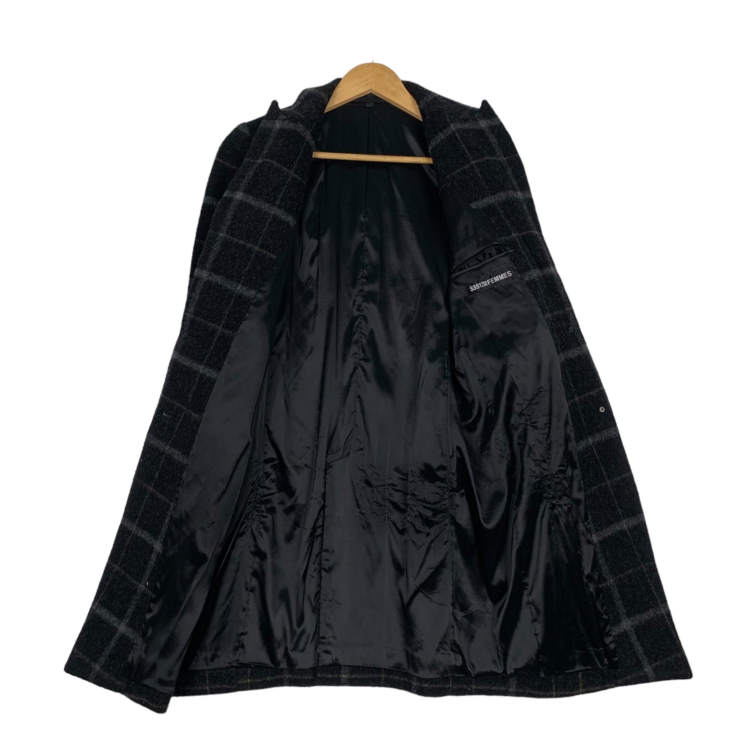 Vintage 5351 Pour Les FEMMES Checked Wool Coat Women's Size