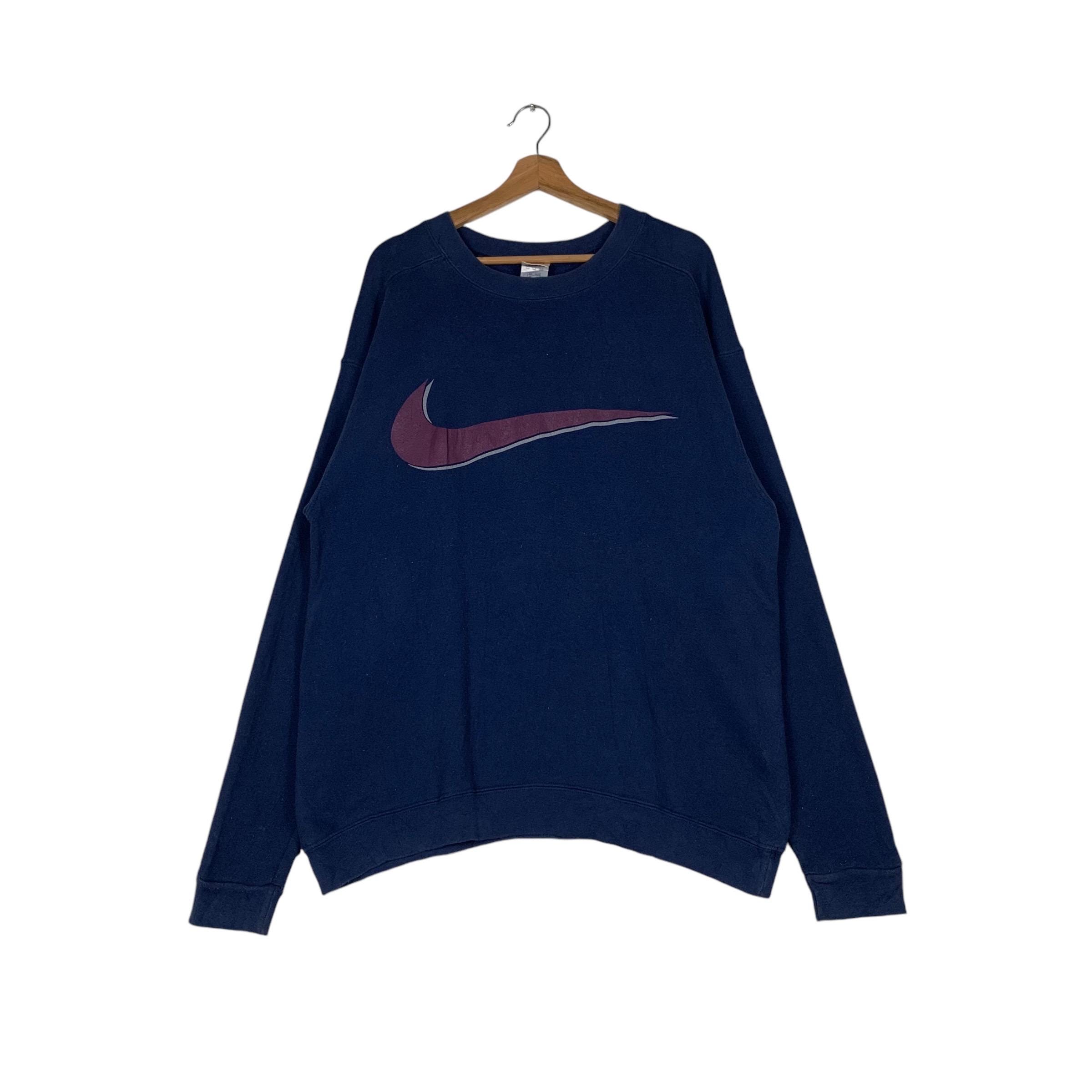 Vintage 90's NIKE Made in USA Big Swoosh Logo Sweatshirt Men's