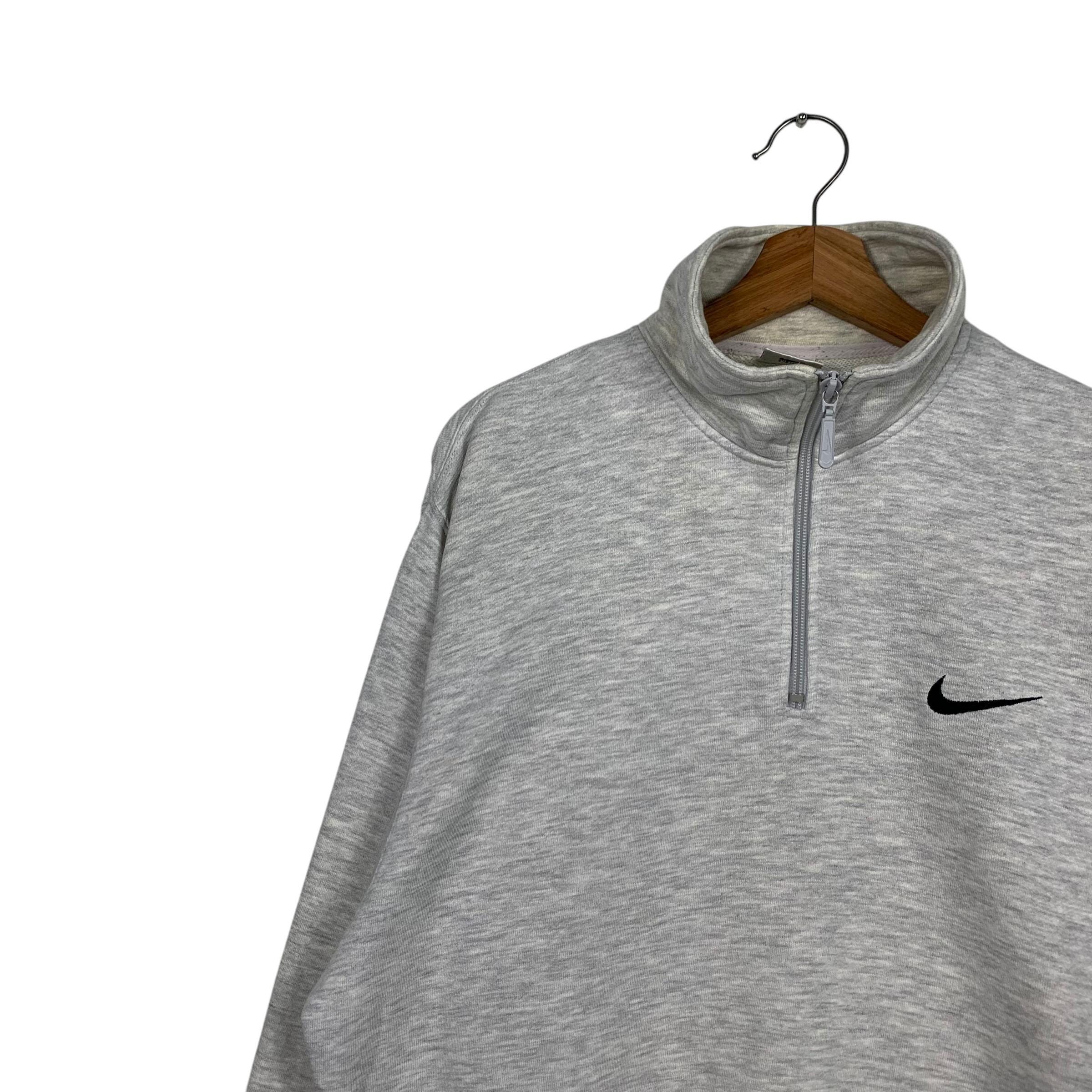 Vintage 90's NIKE Silver Tag Embroidery Small Logo Half Zip