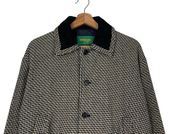 ジャケット・アウター PHENOMENON HOUNDSTOOTH STAND COLLAR JKT Vintage 90's MEN'S JAC Houndstooth Pattern Button Collared