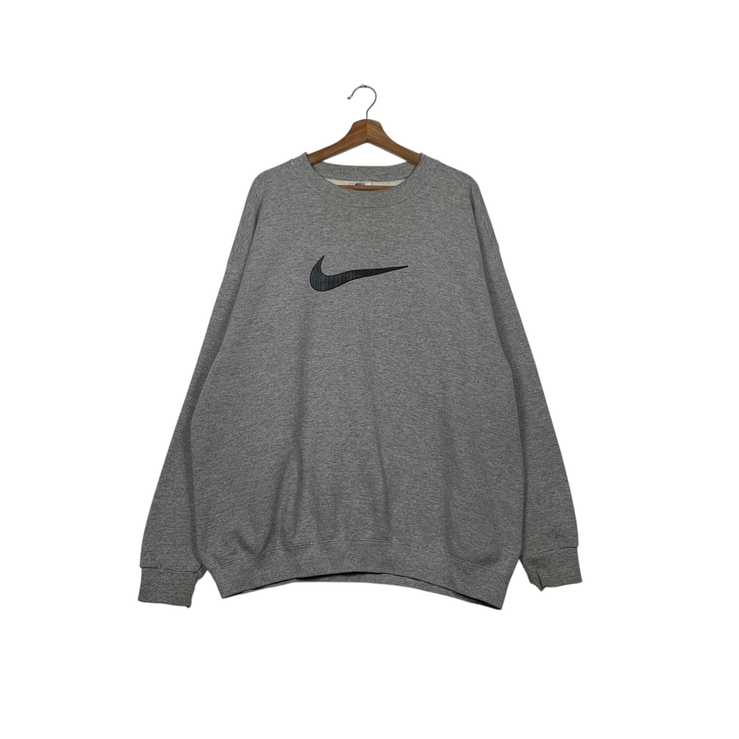 トップス 90s NIKE big swoosh crewneck Vintage 90's NIKE Center Big Swoosh Logo Crewneck
