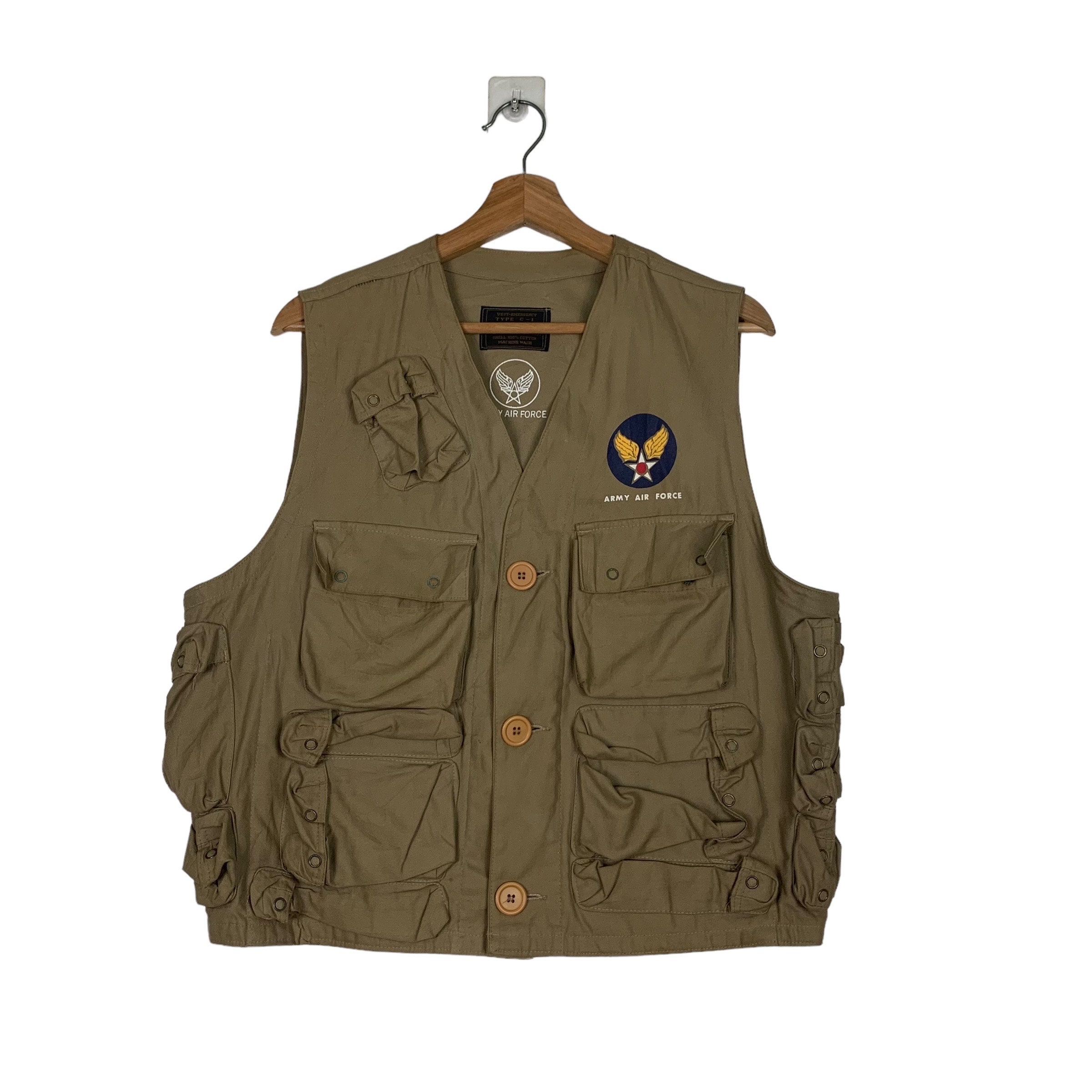 Vintage US Army Air Force Type C-1 Emergency Vest Size M Utility