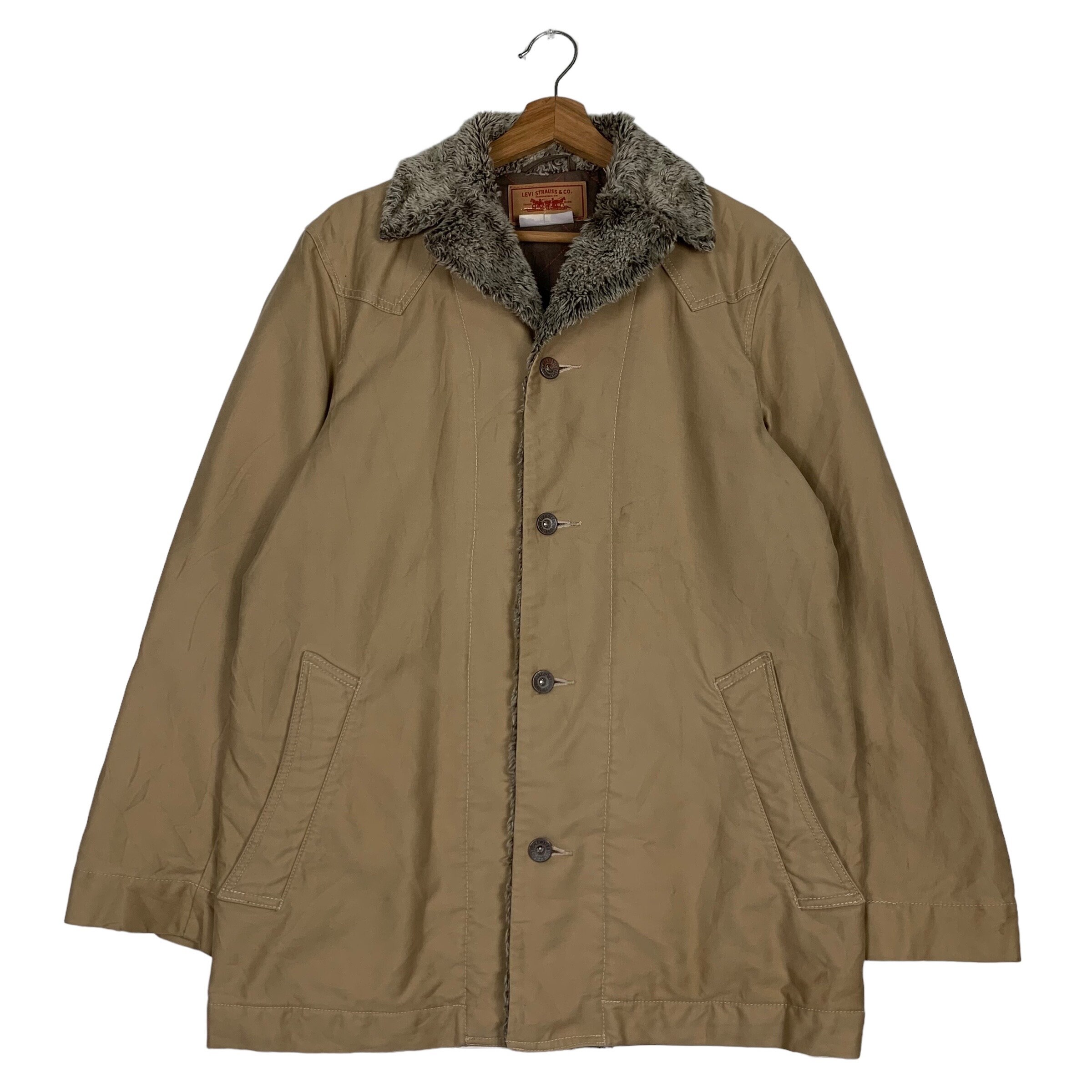 Levi jacket with fur collar hot sale