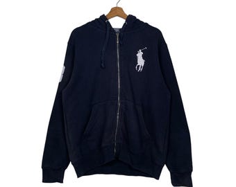 Vintage POLO RALPH LAUREN No 38 Embroidery Big Pony Logo Zipper