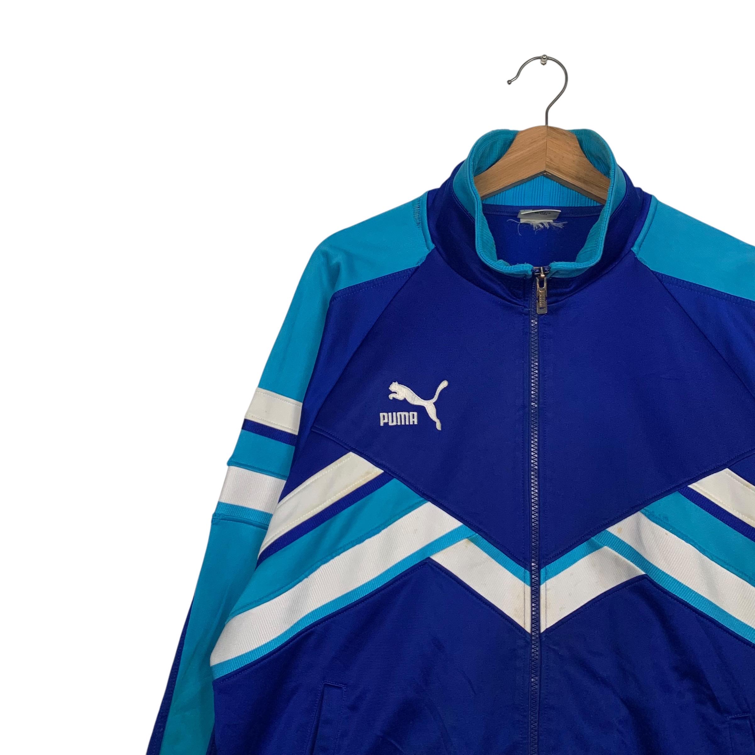 Vintage 90s PUMA X HIT UNION Track Jacket Chevron Design Back Big 