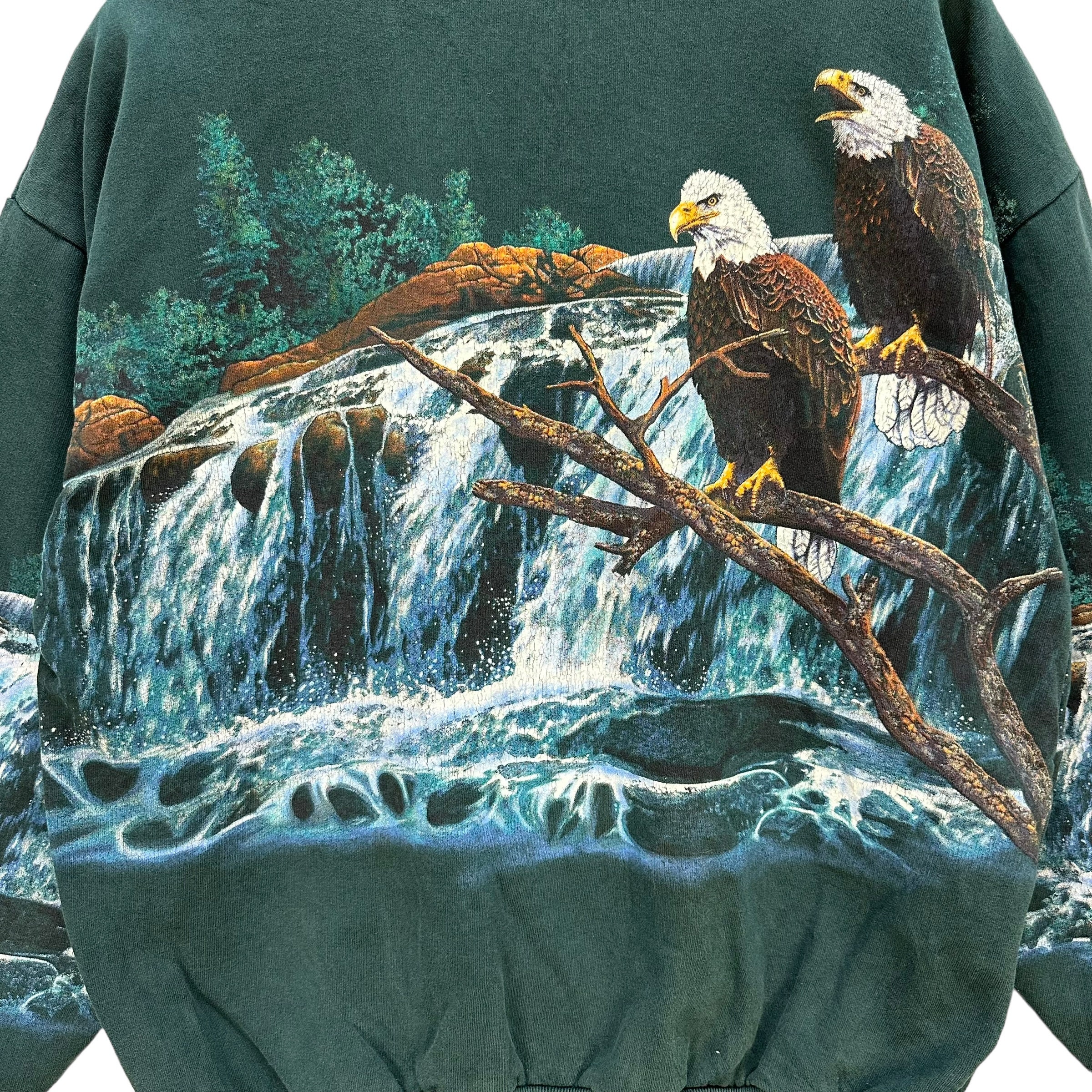 Vintage ART UNLIMITED IRWIN Made in Usa Eagle Nature Overprint 