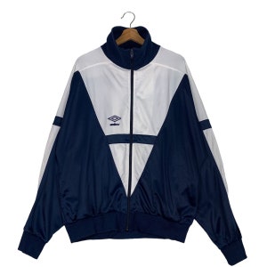 Vintage UMBRO Made in USA Colorblock Light Jacket / Track Top Size L #0047-C3