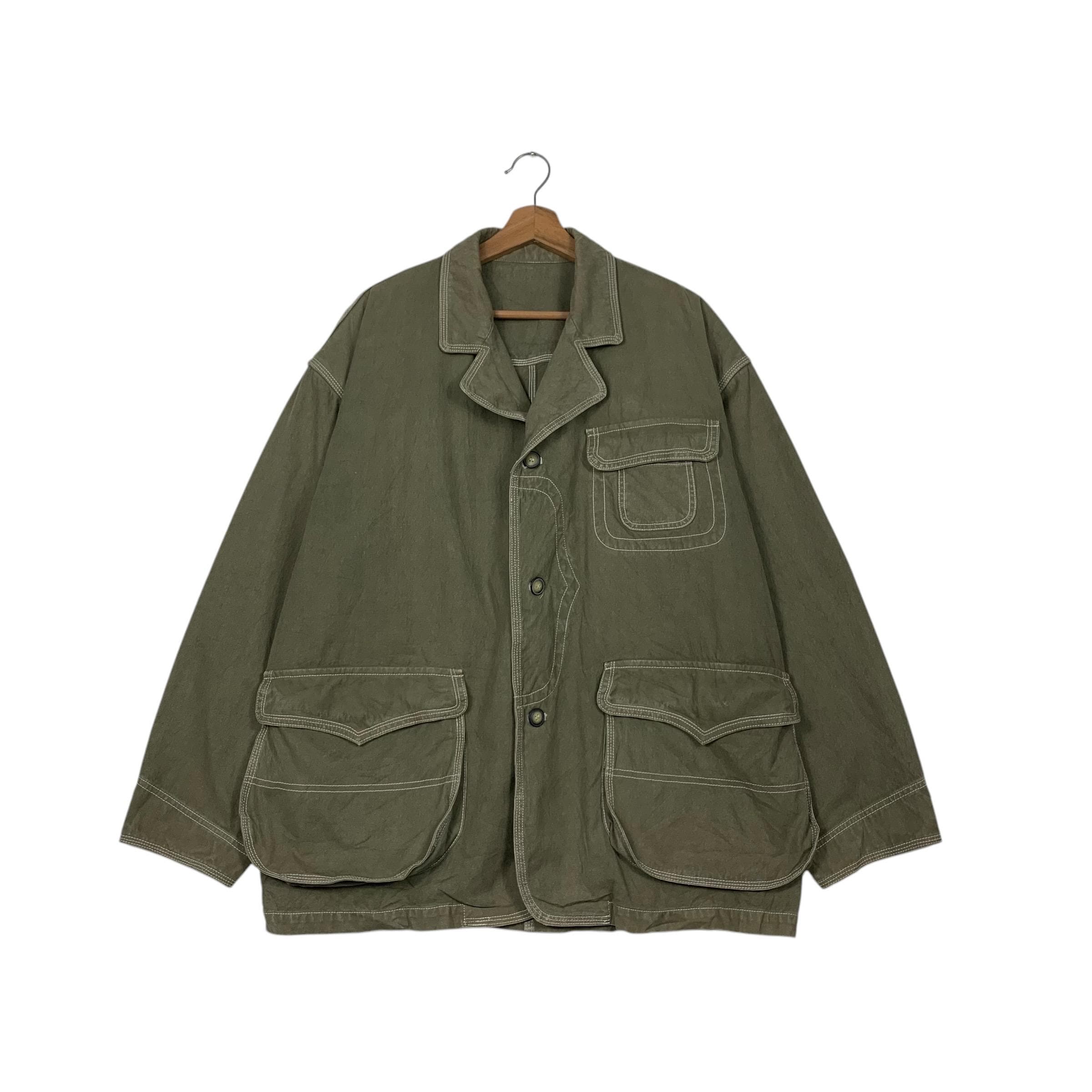 Vintage 90's COUNTYNAP Three Pocket Green Worker Chore Jacket Size