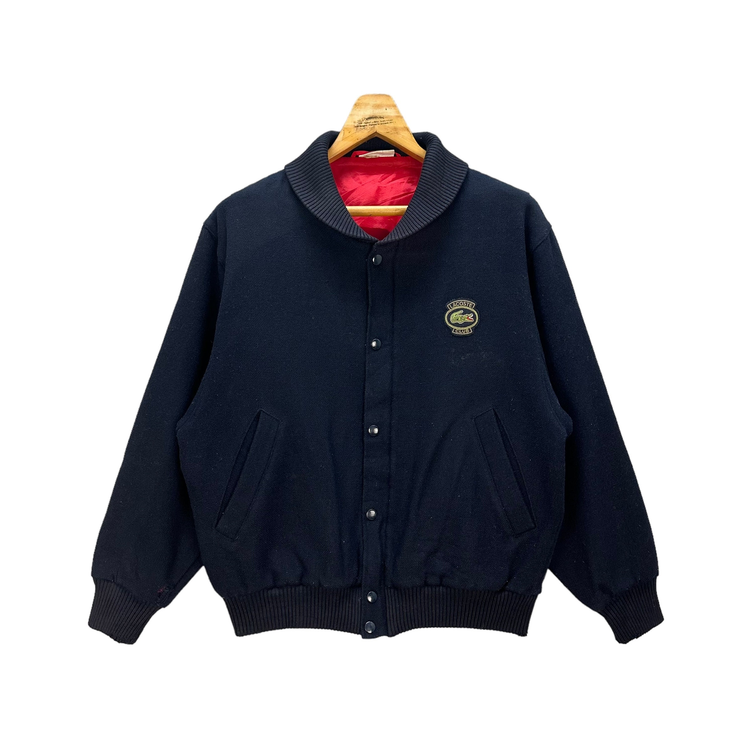 Vintage CHEMISE LACOSTE CLUB Button & Zipper Wool Jacket Vintage CHEMISE LACOSTE CLUB Button & Zipper Wool Jacket