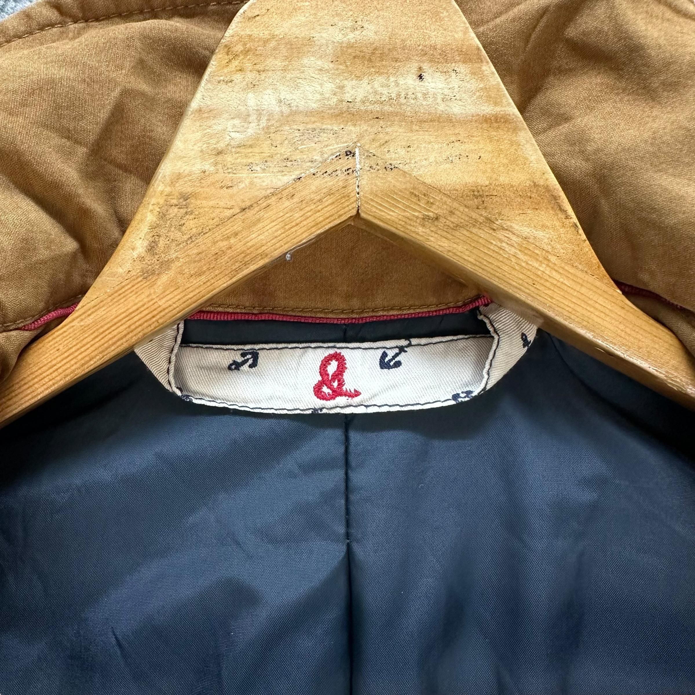 Y2k Vintage 45rpm Studio Asymmetrical Toggle Button Tan Coat