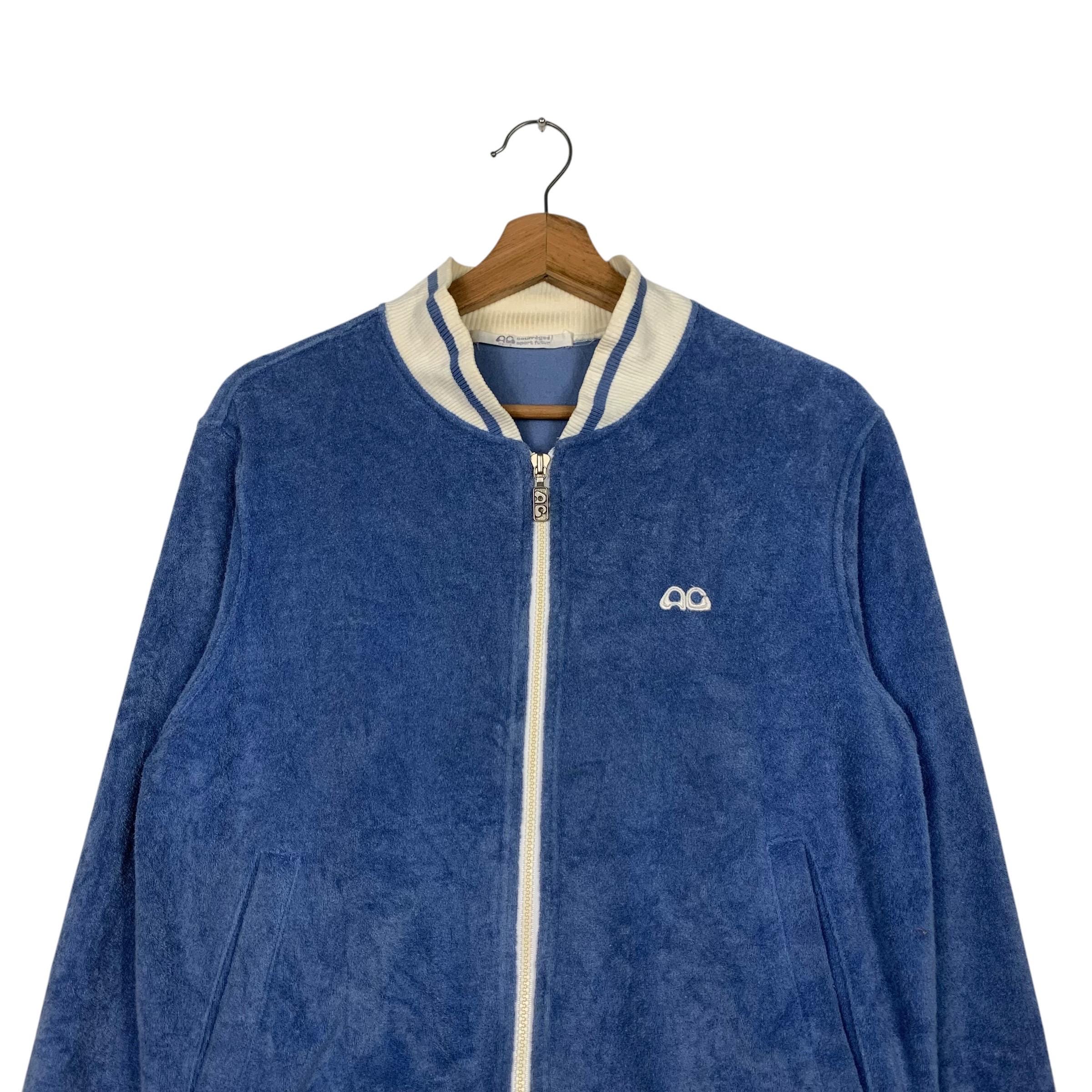 Vintage 90's COURREGES SPORT FUTUR Big Logo Sweater Jacket Women's