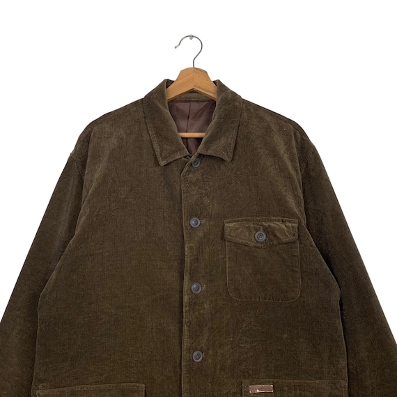 Vintage 90's CROCODILE Three Pocket Casual Corduroy Jacket Size L
